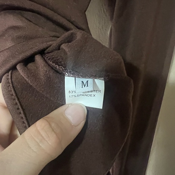 Elegant Chocolate Brown Long Sleeve Bodysuit - Picture 4 of 4